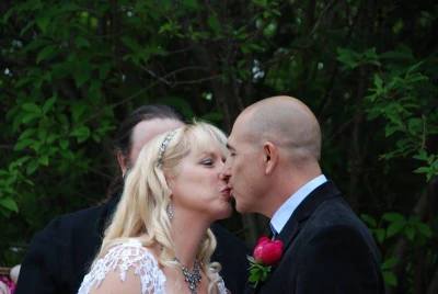 Daughter Sabrina and Luis getting married in our gardens.